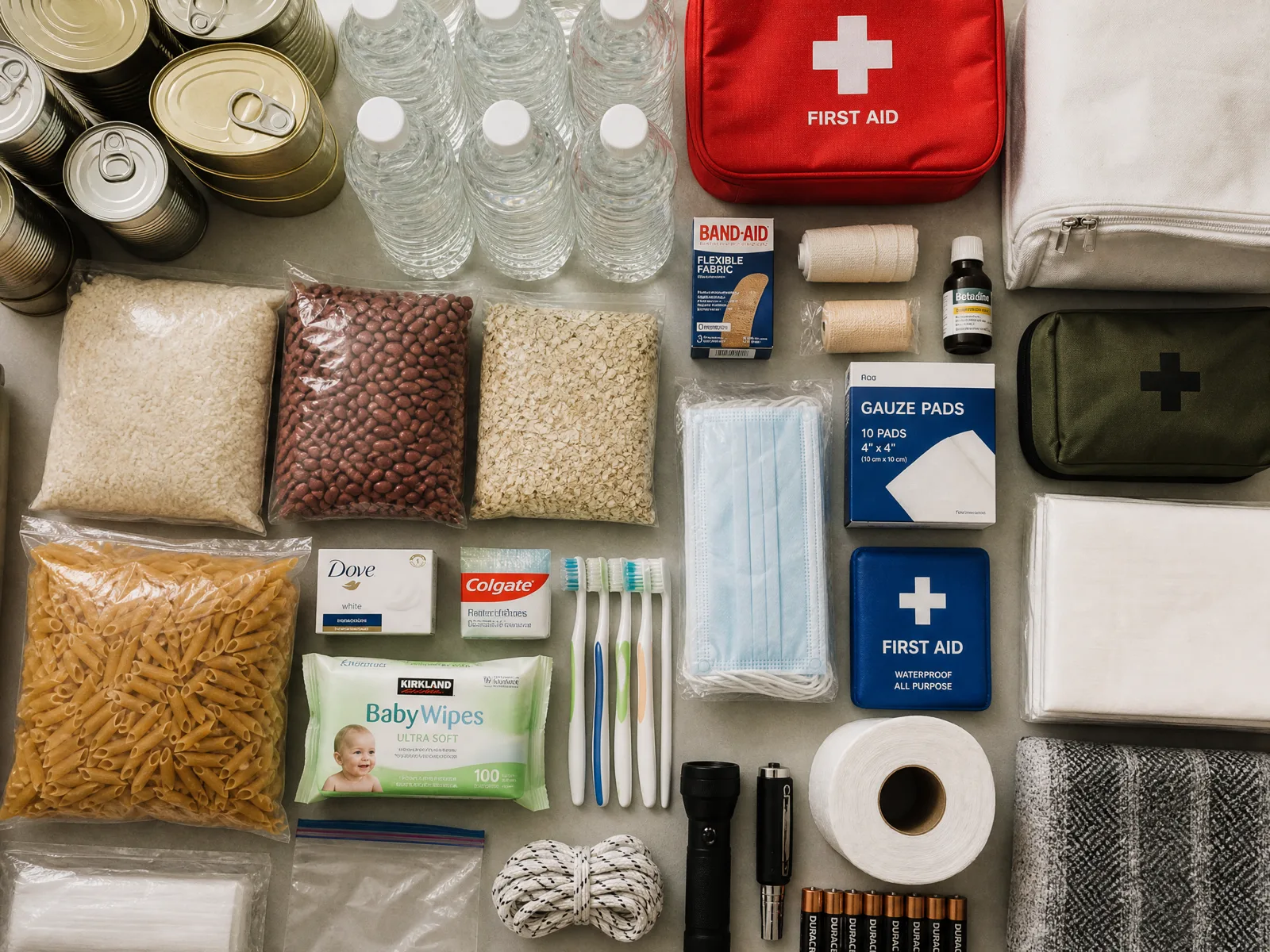 Organized humanitarian aid supplies